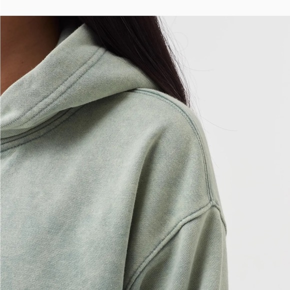 Nike Washed Fleece Hoodie Sweatshirt Jade Green Bleach - Picture 5 of 14